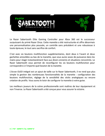 Mode d'emploi | Razer Sabertooth Console Manuel utilisateur | Fixfr