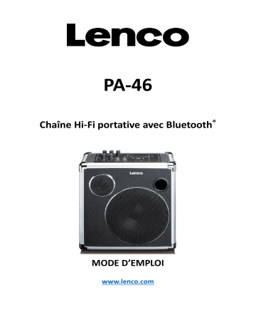 Lenco PA-46 Portable Bluetooth speaker 30W RMS Manuel du propriétaire | Fixfr