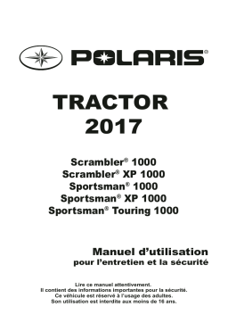 ATV or Youth Tractor Scrambler 1000 / Sportsman 1000 XP Touring 2017 Manuel du propriétaire