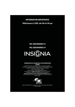 Insignia NS-50D400NA14 50" Class (49-1/2" Diag.) - LED - 1080p - 60Hz - HDTV Une information important