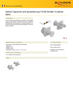 DeLOCK 86507 Dust Cover for RJ45 jack 10 pieces white Fiche technique