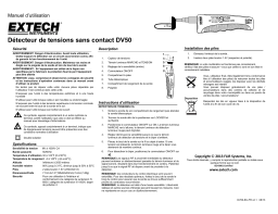 Extech Instruments DV50 Telescoping AC Voltage Detector Manuel utilisateur