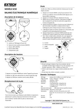 Extech Instruments SC50 Handheld Digital Scale Manuel utilisateur