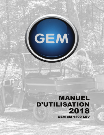 GEM eM 1400 LSV 2018 Manuel du propriétaire | Fixfr