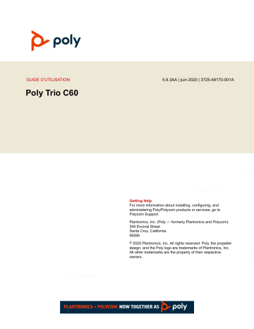 Poly Trio C60 Mode d'emploi | Fixfr
