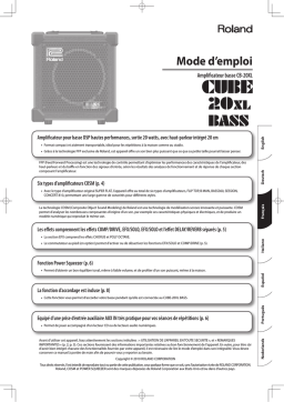 Roland CUBE-20XL BASS Ampli Basse Manuel du propriétaire
