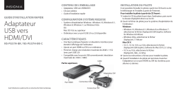 Insignia NS-PU37H-BK SuperSpeed USB 3.0 to HDMI External Video Adapter Guide d'installation rapide