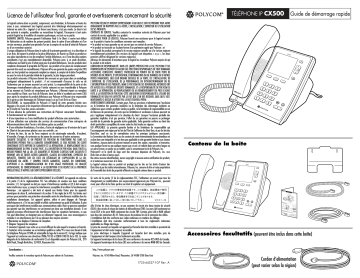 Poly CX500 Guide de démarrage rapide | Fixfr