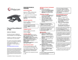 Poly SoundStation IP 7000 Mode d'emploi