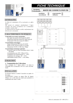 Optimus COMMUT5D SWITCH BOX 5 DIRECCIONES Manuel utilisateur