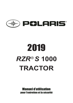 RZR Side-by-side RZR S 1000 Tractor 2019 Manuel du propriétaire