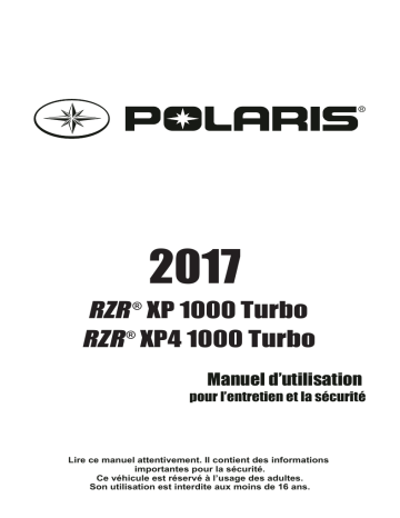 Tractor RZR XP XP4 Turbo | RZR Side-by-side RZR XP XP4 1000 Turbo 2017 Manuel du propriétaire | Fixfr