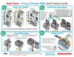 Marineland PF0200B Filter Manuel utilisateur
