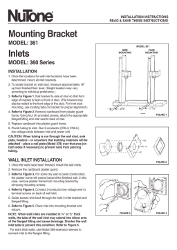 NuTone Central Vacuum System White Wall Inlet Manuel utilisateur