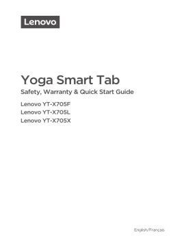 Lenovo Yoga Smart Tab Guide de démarrage rapide