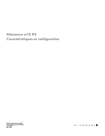 Alienware m15 R4 laptop Manuel utilisateur | Fixfr