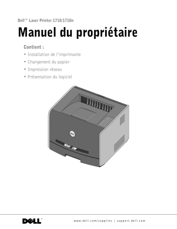 Dell 1710/n Mono Laser Printer electronics accessory Manuel du propriétaire | Fixfr