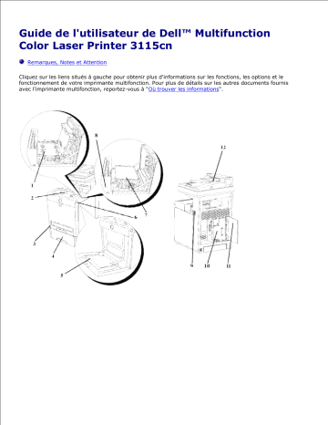 Dell 3115cn Color Laser Printer electronics accessory Manuel utilisateur | Fixfr