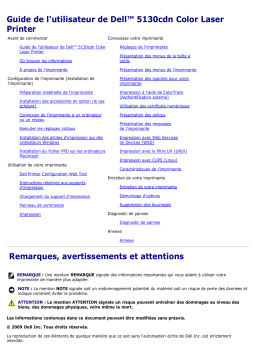 Dell 5130cdn Color Laser Printer electronics accessory Manuel utilisateur