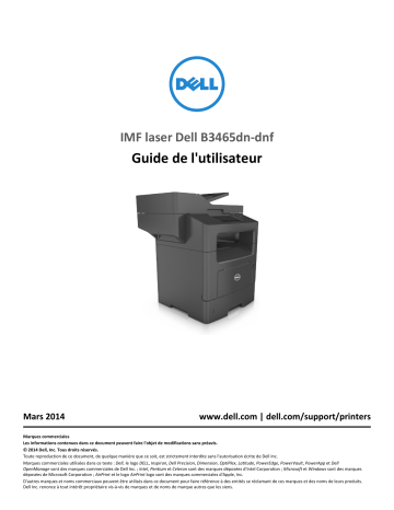 Dell B3465dn Mono Laser Multifunction Printer electronics accessory Manuel utilisateur | Fixfr