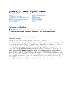 Dell Chassis Management Controller Version 2.1 software Manuel utilisateur