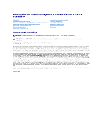 Dell Chassis Management Controller Version 3.1 software Manuel utilisateur | Fixfr
