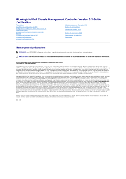 Dell Chassis Management Controller Version 3.2 software Manuel utilisateur