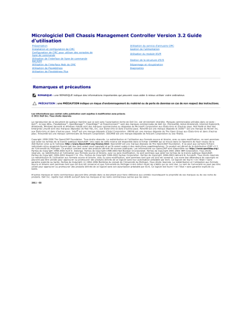 Dell Chassis Management Controller Version 3.2 software Manuel utilisateur | Fixfr