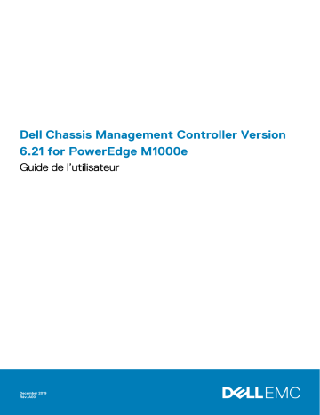 Dell Chassis Management Controller Version 6.21 For PowerEdge M1000e software Manuel utilisateur | Fixfr