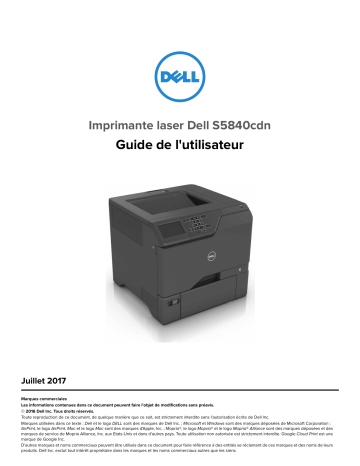 Dell Color Smart Printer S5840cdn electronics accessory Manuel utilisateur | Fixfr