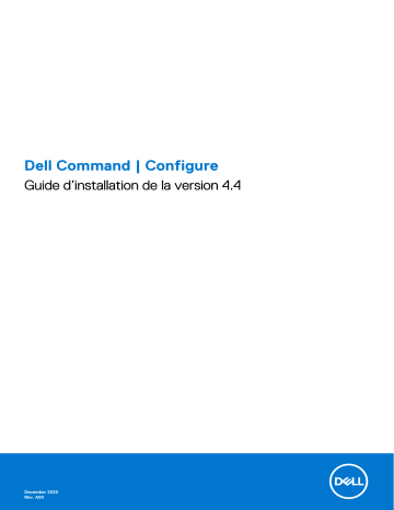 Dell Configure Command Manuel du propriétaire | Fixfr