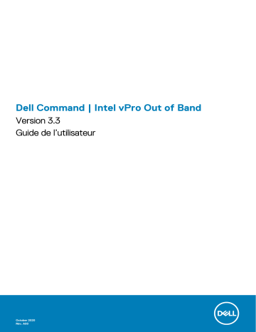 Dell Intel vPro Out of Band Command Manuel utilisateur | Fixfr