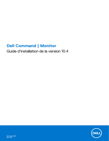 Dell Monitor Command Manuel du propriétaire | Fixfr