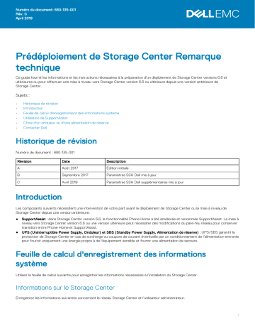 Storage SCv3020 | Storage SC9000 | Storage SC5020 | Storage SCv3000 | Storage SC5020F | Storage SC8000 | Storage SCv2020 | Storage SCv2000 | Storage SC7020 | Storage SC7020F | Compellent SC4020 | Dell Storage SCv2080 storage spécification | Fixfr