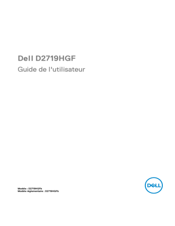 Dell D2719HGF electronics accessory Manuel utilisateur | Fixfr