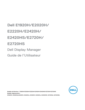 Dell E2220H electronics accessory Manuel utilisateur | Fixfr