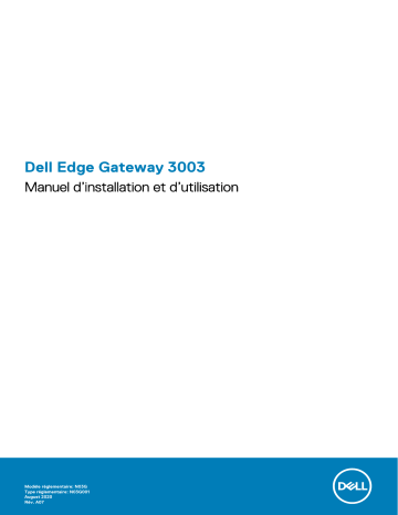 Dell Edge Gateway 3000 Series Manuel utilisateur | Fixfr