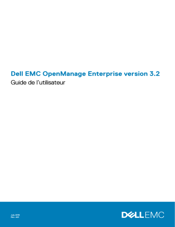 Dell EMC OpenManage Enterprise software Manuel utilisateur | Fixfr