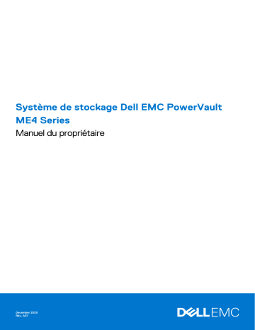 EMC PowerVault ME4084 | EMC PowerVault ME412 Expansion | EMC PowerVault ME424 Expansion | EMC PowerVault ME4024 | EMC PowerVault ME484 | Dell EMC PowerVault ME4012 storage Manuel du propriétaire | Fixfr