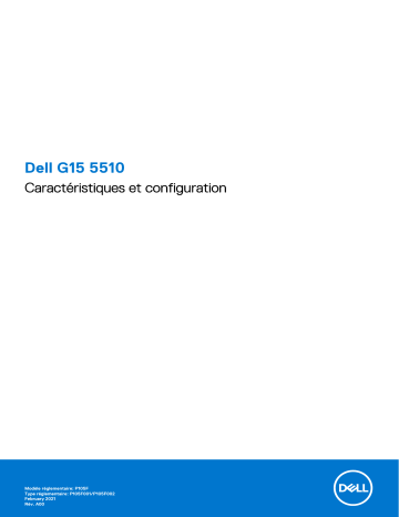 Dell G15 5510 gseries laptop Guide de démarrage rapide | Fixfr