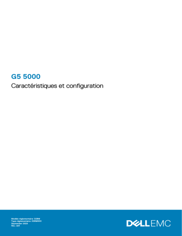 Dell G5 5000 gseries desktop Manuel utilisateur | Fixfr