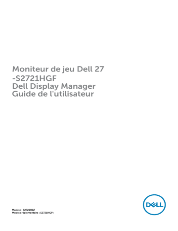 Dell Gaming S2721HGF electronics accessory Manuel utilisateur | Fixfr
