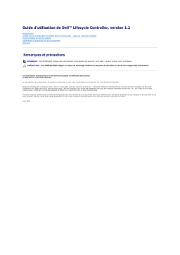 Dell Lifecycle Controller 1.2 software Manuel utilisateur