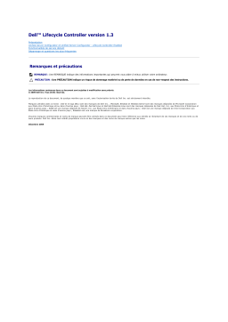 Dell Lifecycle Controller 1.3 software Manuel utilisateur