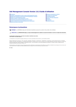 Dell Management Console Version 2.0.2 software Manuel utilisateur