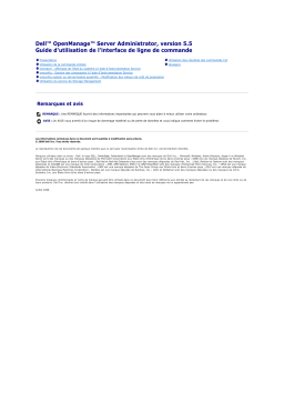 Dell OpenManage Server Administrator Version 5.5 software Manuel utilisateur