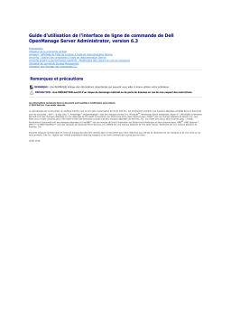 Dell OpenManage Server Administrator Version 6.3 software Manuel utilisateur