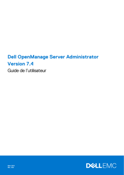 Dell OpenManage Server Administrator Version 7.4 software Manuel utilisateur