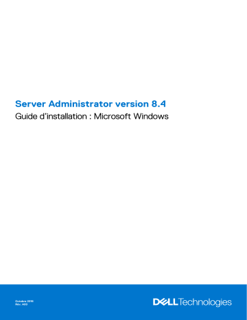 OpenManage Software 8.4 | Dell OpenManage Server Administrator Version 8.4 software Manuel du propriétaire | Fixfr