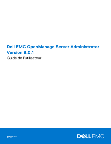 Dell OpenManage Server Administrator Version 9.0.1 software Manuel utilisateur | Fixfr